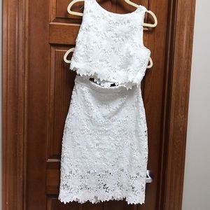 COPY - Lulu’s White Lace 2 Piece Set-Cropped Top …